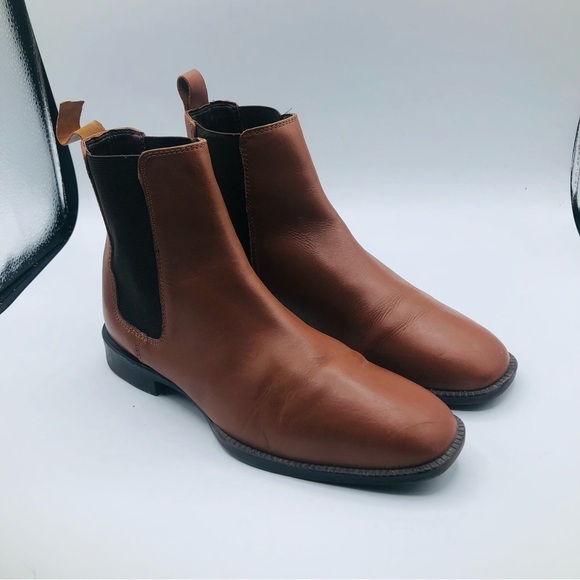 ASOS women’s‎ Brown leather ankle boots, size UK 4 US 6 - Picture 1 of 9
